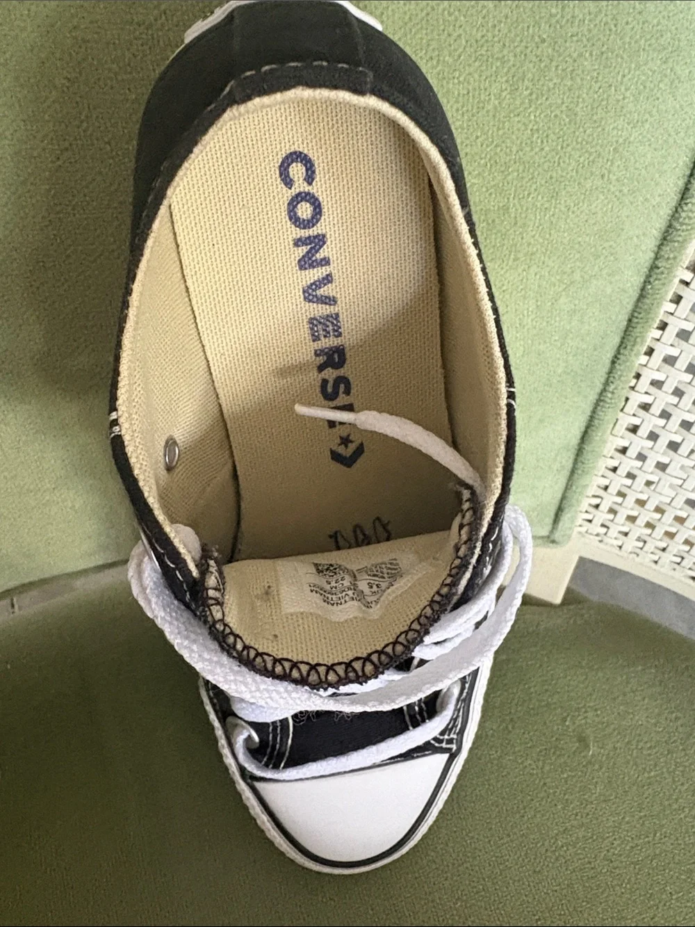 Converse Low Top Sneakers - Black & White. Size 5.5